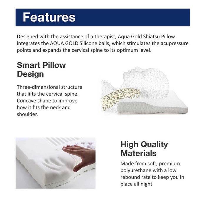 Star Series AquaGold Shiatsu Pillow Standard Bedding PhitenSG