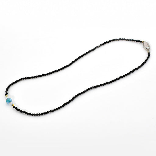 Onyx & Aqua Aura Crystal Necklace