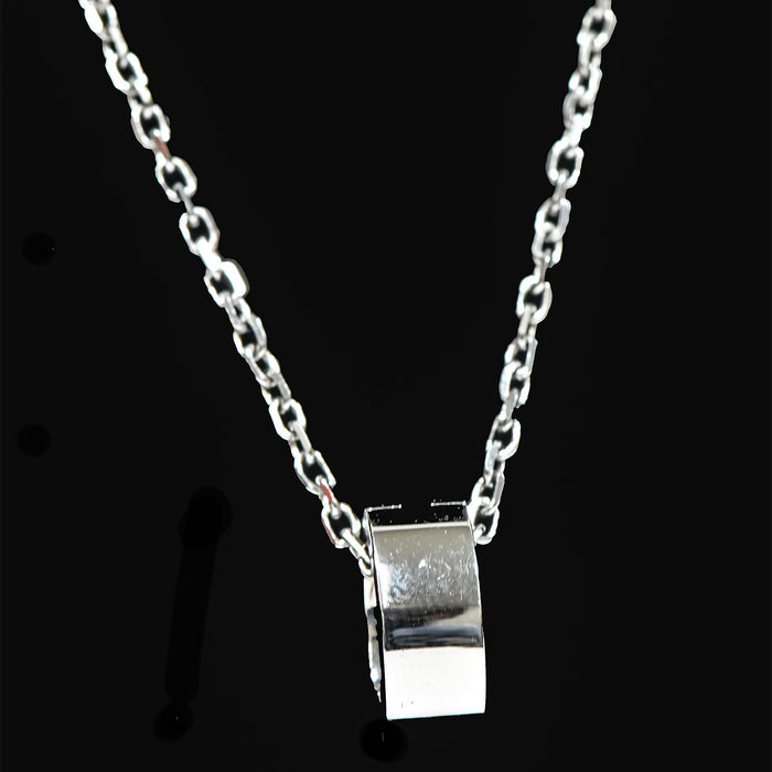 PhitenSG Ring Holder Necklace holding a ring, emphasizing its practical design for ring safekeeping