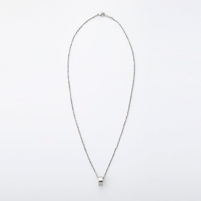 PhitenSG Ring Holder Necklace in silver, showcasing its sleek design and ring-holding feature