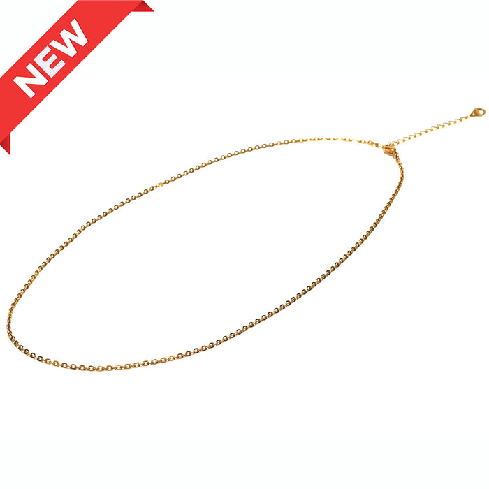 Titanium Chain Necklace Gold IP (Adzuki Press)