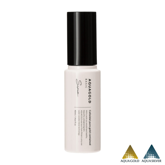 PhitenSG AquaGold Serum b with ingredients that refine pores, reduce dullness, and promote a smooth, vibrant complexion