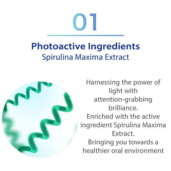 PhitenSG Dental G Ex Toothpaste, infused with AQUA GOLD and Spirulina Maxima Extract, offering advanced plaque removal, teeth whitening, and oral hygiene.