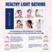 PhitenSG Healthy Light Bathing Shower in use, improving skin texture, hydration, and circulation for glowing, healthy skin.