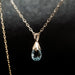 PhitenSG Lily Briolette Necklace styled with a delicate 10K gold chain and briolette pendant for a sophisticated look