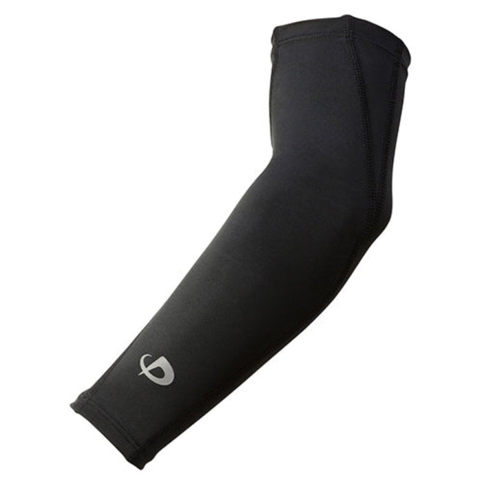 PhitenSG Arm Sleeve Aqua Titan UV Protection in black, showcasing its sleek design and logo