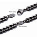 Titanium Chain Necklace Carbonized Accessories PhitenSG