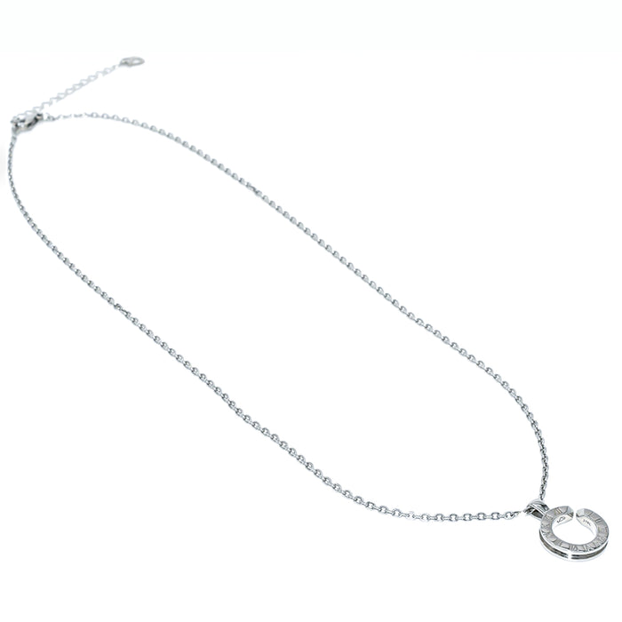 Phiten Stainless Steel Necklace with Numeric Ring Pendant