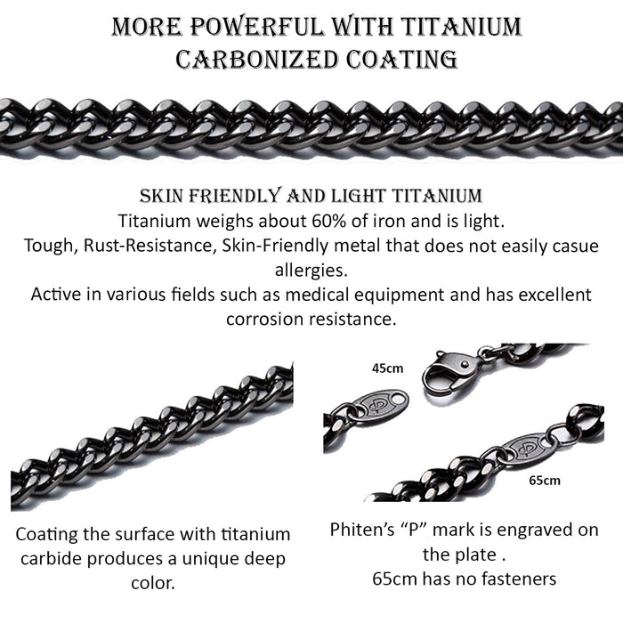 Titanium Chain Necklace Carbonized Accessories PhitenSG