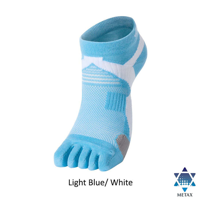 Metax Socks King Casual Ankle 5 Toe Ladies Footcare Light Blue/White / 22-24cm / AL940270 PhitenSG