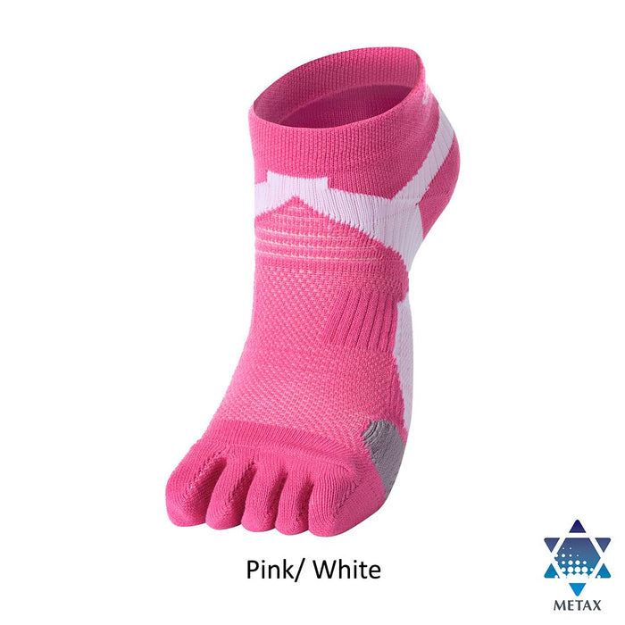 Metax Socks King Casual Ankle 5 Toe Ladies Footcare Pink/White / 22-24cm / AL940370 PhitenSG