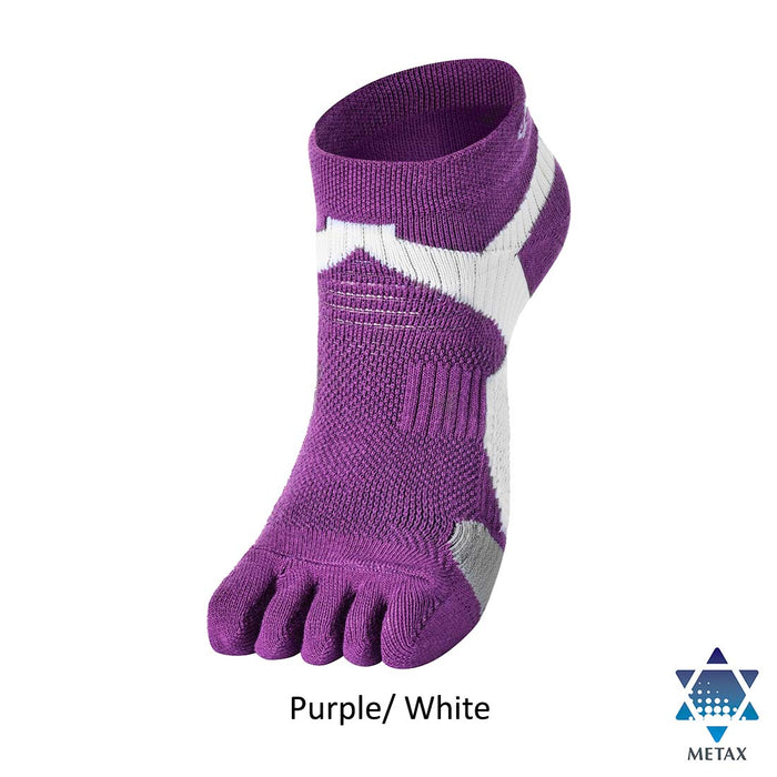 Metax Socks King Casual Ankle 5 Toe Ladies Footcare Purple/White / 22-24cm / AL940470 PhitenSG