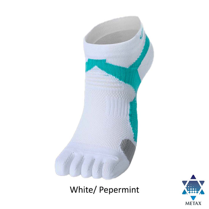 Metax Socks King Casual Ankle 5 Toe Ladies Footcare White/Peppermint / 22-24cm / AL940170 PhitenSG
