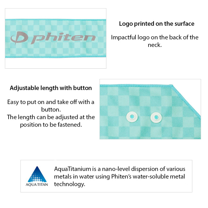 Neck Cooling Towel Apparel PhitenSG reusable icy cool with Phiten technology
