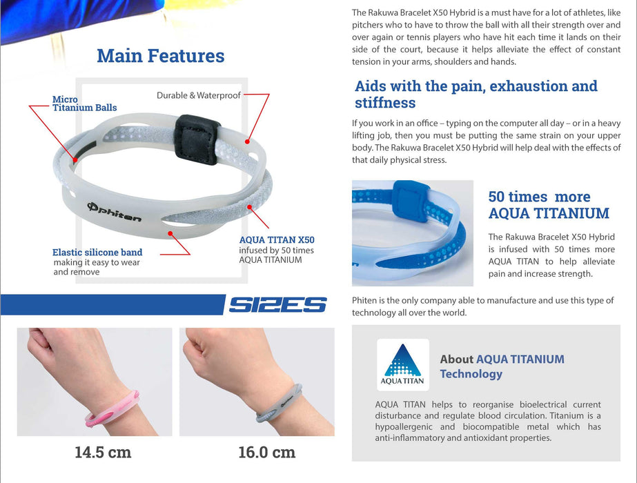PhitenSG Rakuwa Bracelet X50 Hybrid
