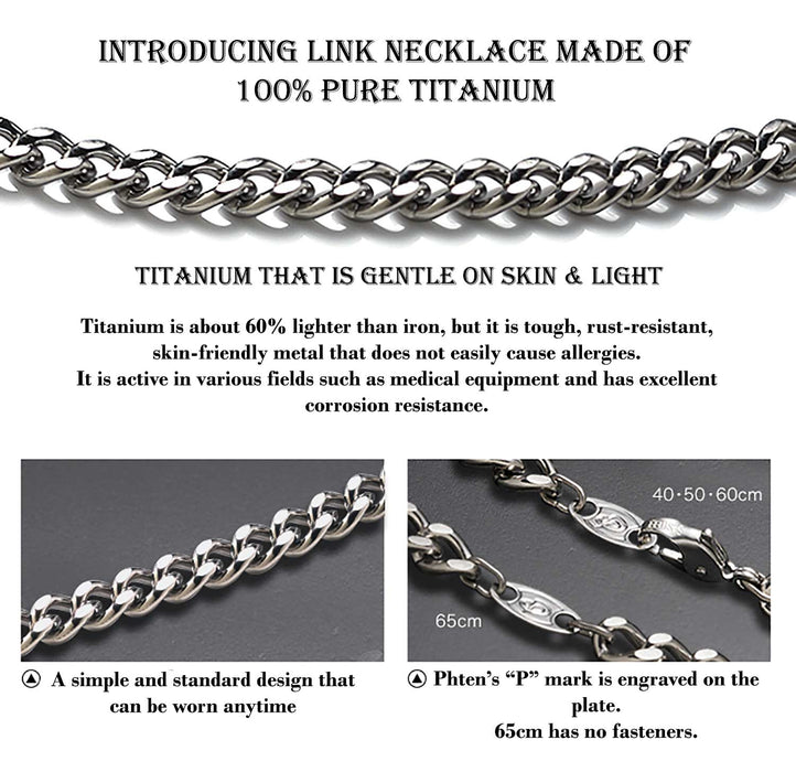 Titanium Chain Necklace Accessories Titanium / 50cm PhitenSG